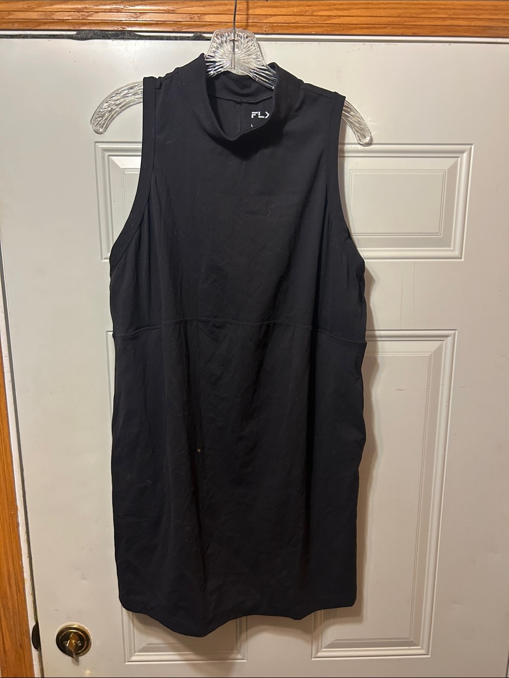 FLX Black Sleeveless Mock Neck Dress L